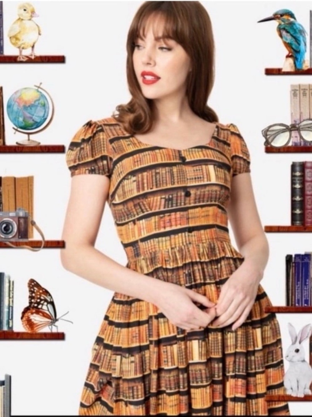 Rare! Exclusive! Limited! Bernie Dexter pinup rockabilly Bookprint Dress